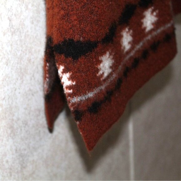 Snails & Cinnamon Aztec Print Long Oversized Warm Cardigan Pockets Size Large - Picture 6 of 16